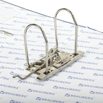 Папка-регистратор А4 90мм BRAUBERG с мраморным покрытием синяя 1/12 (Клиент)