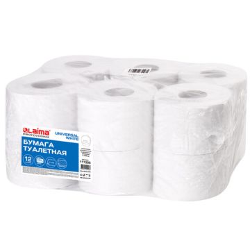 Туалетная бумага проф 200м 1сл белый LAIMA UNIVERSAL WHITE СистТ2 /12 (клиент)