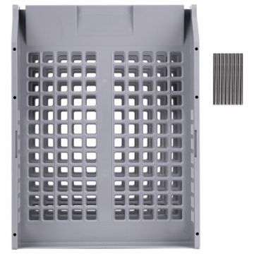 Лоток горизонтальный для бумаг 334х255х271мм (3шт) серый BRAUBERG GRAND OFFICE 1/4 (Клиент)