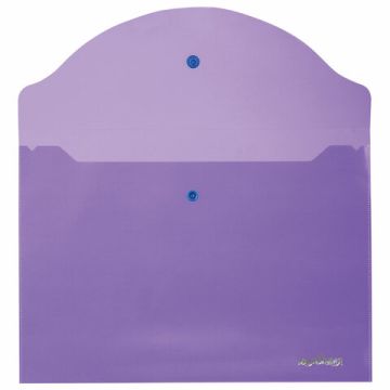 Папка-конверт с кнопкой А4 ЮНЛАНДИЯ прозрачная фиолетовая до 100л 0,18мм 1/10/100