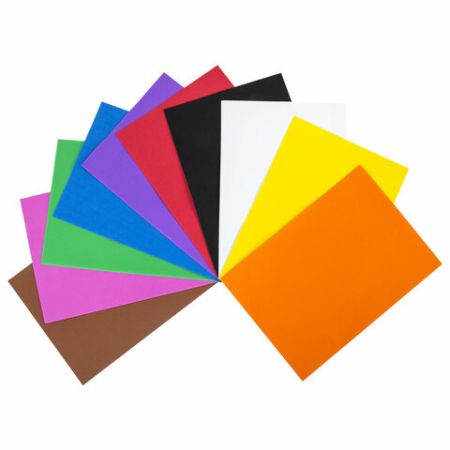 Пористая резина/фоамиран А4, 1 мм ОСТРОВ СОКРОВИЩ 10 л, 10 цв, яркие цвета, 661696