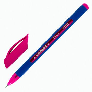 Ручка шариковая масляная синяя 0,7мм линия письма 0,35мм трехгранная ЮНЛАНДИЯ ассорти 1/12