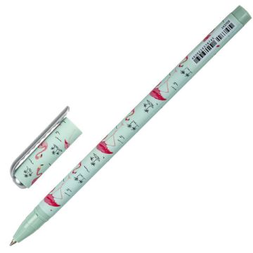 Ручка шариковая синяя узел 0,6мм линия 0,3мм BRAUBERG Flamingo 1/36