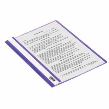 Папка скоросшиватель с прозр верхн лист BRAUBERG А4 фиолетовый 1/25/400