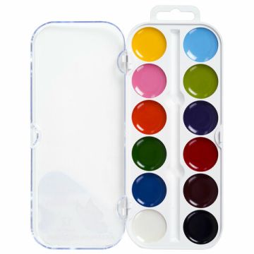 Краски акварельные 12цв медовые ЮНЛАНДИЯ Юный Волшебник 1/24