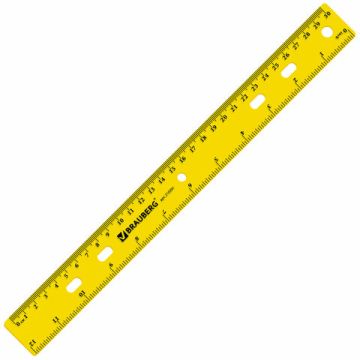 Линейка 30см пластиковая тонированная ассорти Сrystal Сolor BRAUBERG 1/24