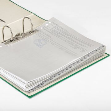 Разделитель пластиковый BRAUBERG А4 20л алфавитный А-Я серый 1/15  (Клиент)