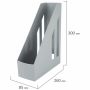 Лоток вертикальный для бумаг 260х85х300мм серый Brauberg Contract 1/16 (Клиент)
