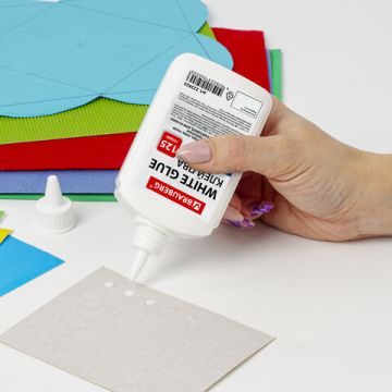 Клей ПВА 125г бумага картон дерево BRAUBERG 1/40