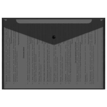Папка-конверт А4 с кнопкой до 100л черная BRAUBERG 1/12