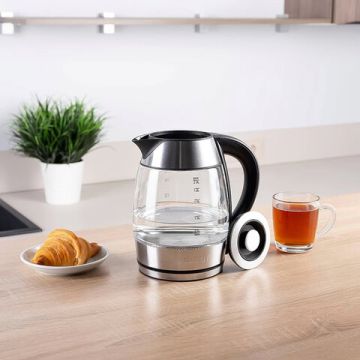 Чайник SCARLETT SC-EK27G13 2л 2200Вт закрытый нагревательный элемент стекло сталь 1/4 (клиент)