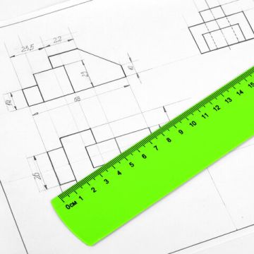 Линейка 40см пластиковая непрозрачная неоновая ассорти ПИФАГОР 1/35 (Клиент)