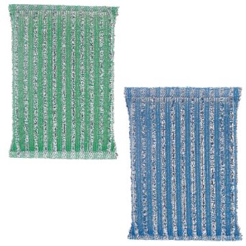 Губка для посуды (2шт) 13x8,5x1,5мм скрабер образив оплетка+ паролон ЛАЙМА 1/144 (Клиент)