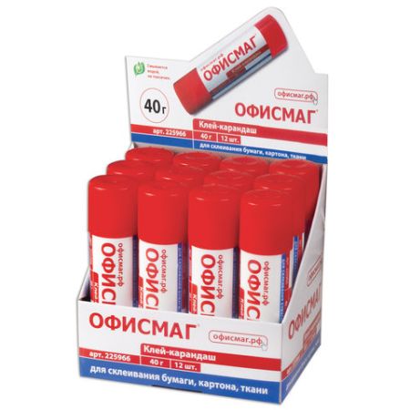 Клей-карандаш 40г ОФИСМАГ 1/12/288 (Клиент)