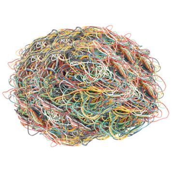 Резинка банк 10кг 60мм BRAUBERG цветные, натуральный каучук, 18000шт. +- 5% 1/2