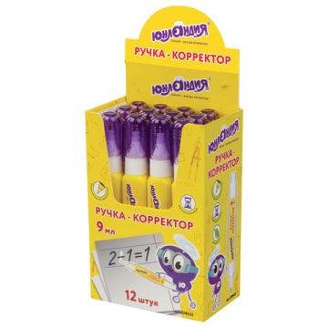 Корректор-ручка 9мл металлический наконечник ЮНЛАНДИЯ 1/12