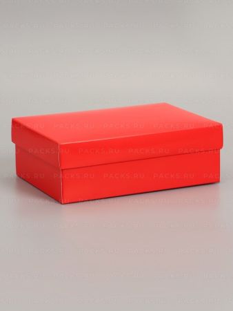 Подарочная коробка 21х15х7см красная 5/225