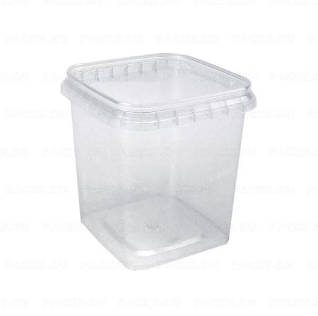 Крышка квадрат прозрачная 0,28л (77х77) Перинт 992/992