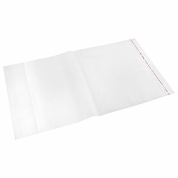 Обложка 300х500 80мкм 5шт для тетради и учебника А4, ПП, клейкий край 1/100 (клиент)