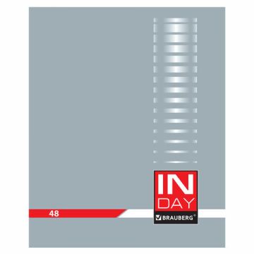 Тетрадь 48л А5 клетка скоба INDAY BRAUBERG 1/10/100