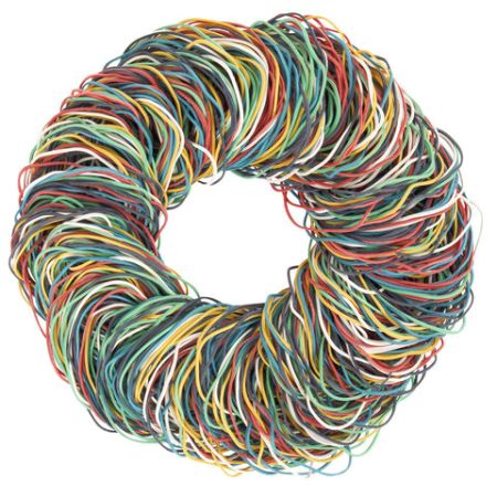 Резинка банк 1000гр 80мм натуральный каучук цветные BRAUBERG 1/20