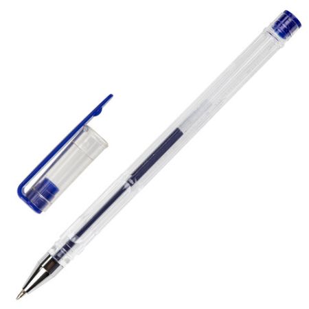 Ручка гелевая синяя 0,5мм линия 0,35мм STAFF Basic GP-789 1/50