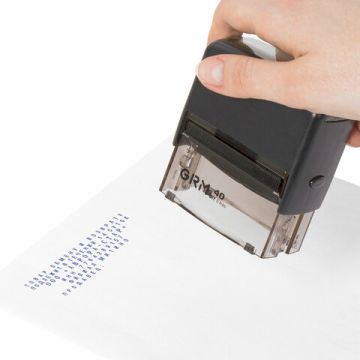 Штамп самонаб 6-стр оттиск 59х23мм синий без рамки GRM 40 касса 1/60 (клиент)