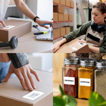 Этикет-лента (58х90) 500шт/рул светостойкость до 2 месяцев 1/4/36 (Клиент)