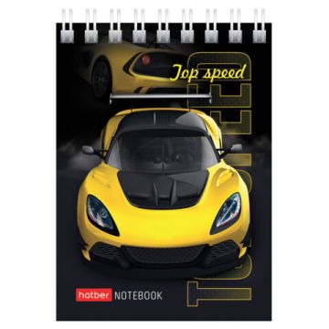 Блокнот 60л А7 75х105мм клетка гребень картон Хатбер АвтоШоу 1/78