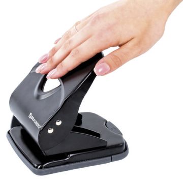 Дырокол на 35листов металлический большой ассорти синий/черный Partner Brauberg 1/2 (Клиент)